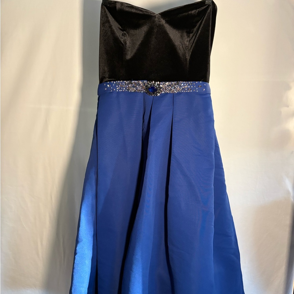 Sachin + Babi Black and Blue Midi Dress